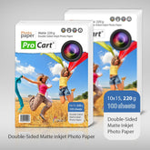 Hartie 10-15 foto dual side 220g cu suprafata mata 100 coli
